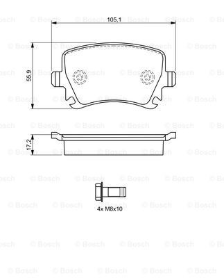 Comprar 0986494062 Bosch Pastillas de freno traseras