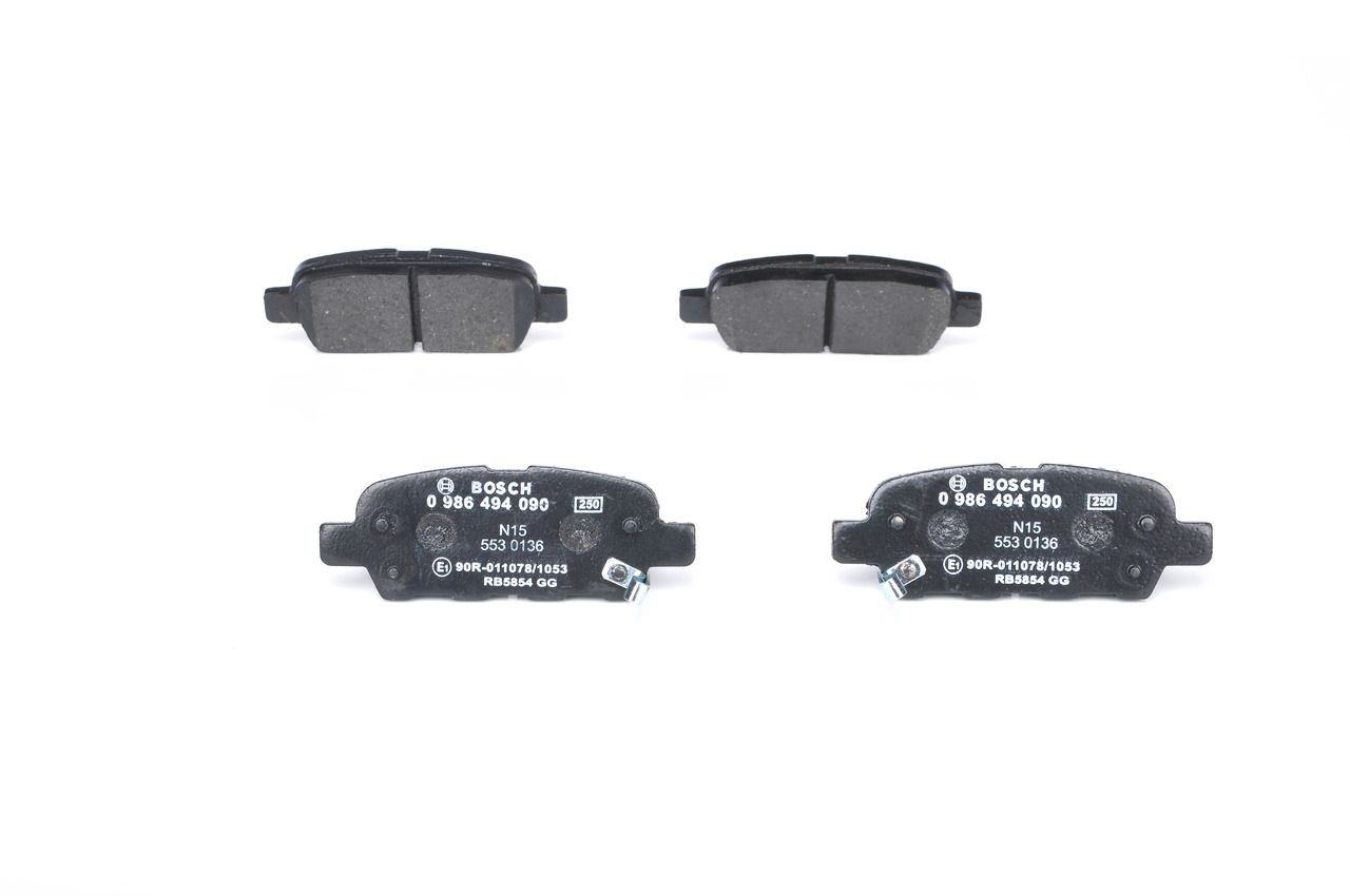 0986494090 Bosch Pastillas freno traseras