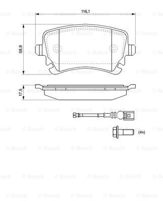Comprar 0986494108 Bosch Pastillas de freno traseras