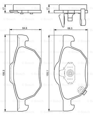 Comprar 0986494135 Bosch Pastillas delanteras de freno