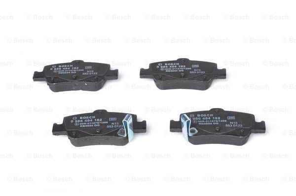 0986494182 Bosch Pastillas freno traseras
