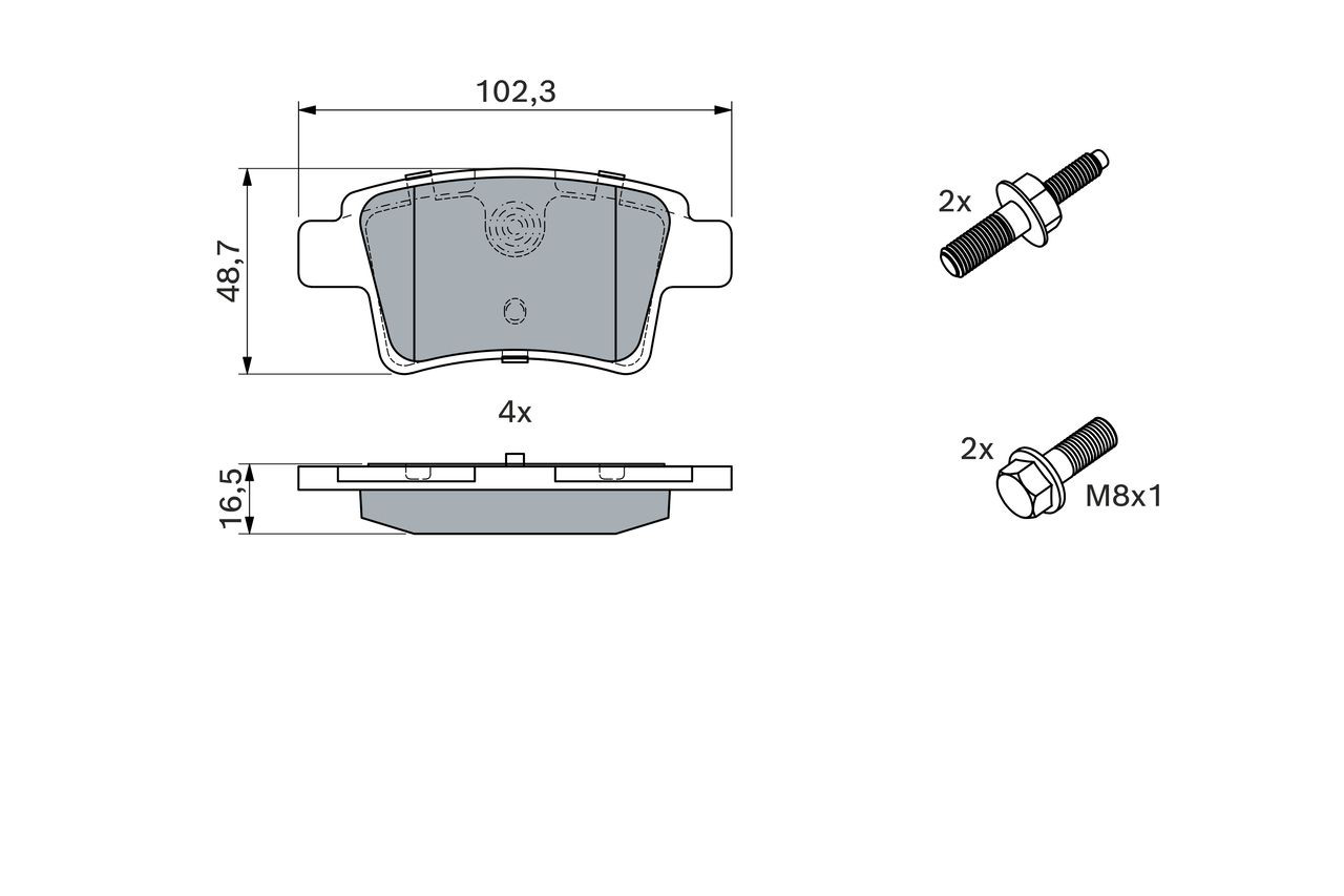Pastillas de freno traseras 0986494199 Bosch