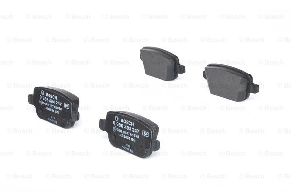0986494247 Bosch Pastillas freno traseras