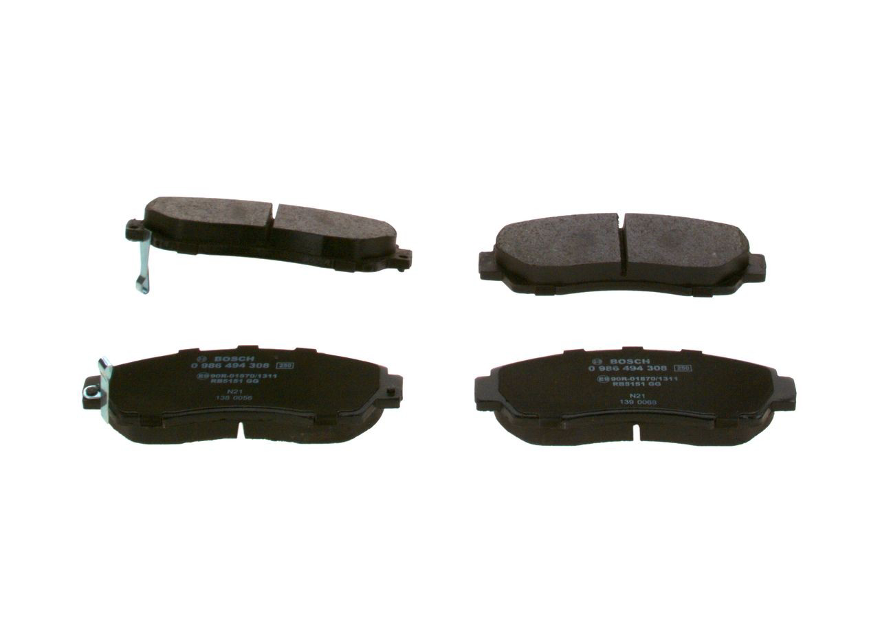 Pastillas de freno 0986494308 Bosch
