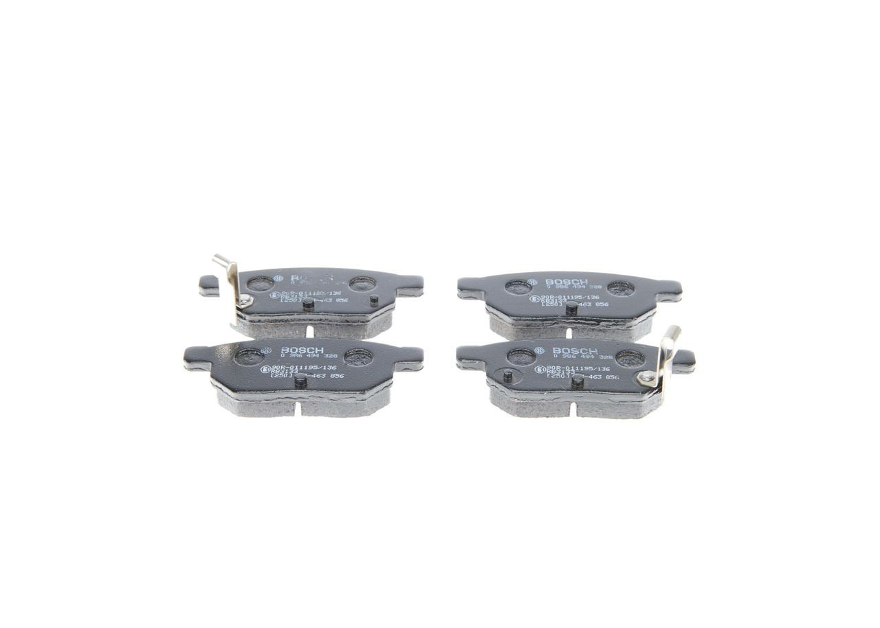 0986494328 Bosch Pastillas freno traseras