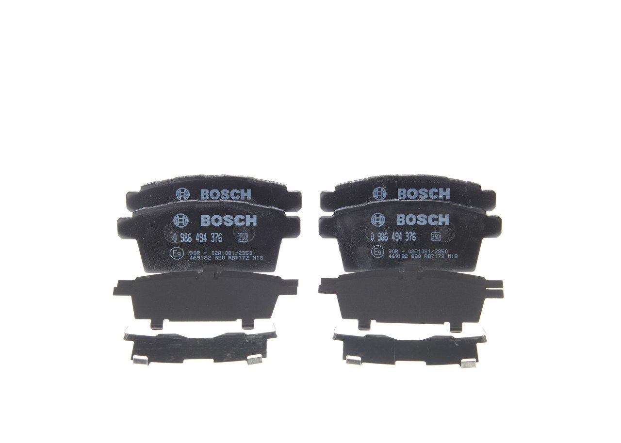 0986494376 Bosch Pastillas freno traseras