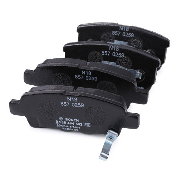 0986494502 Bosch Pastillas freno traseras