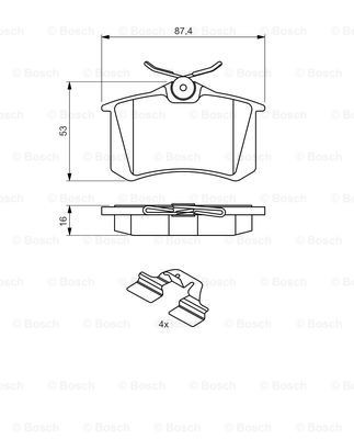 Comprar 0986494600 Bosch Pastillas de freno traseras