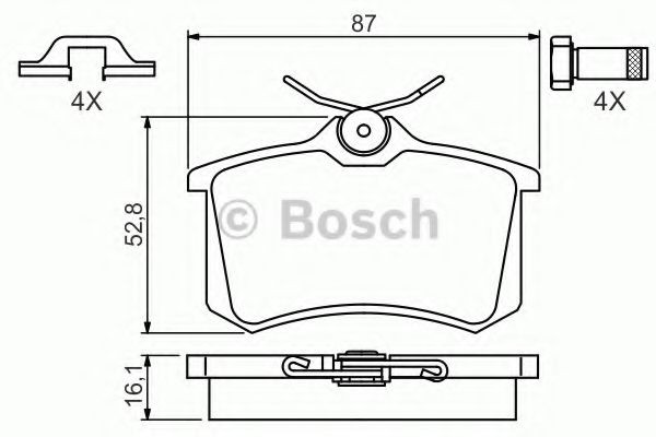 Comprar 0986494621 Bosch Pastillas de freno traseras