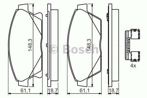 Comprar 0986494657 Bosch Pastillas de freno traseras