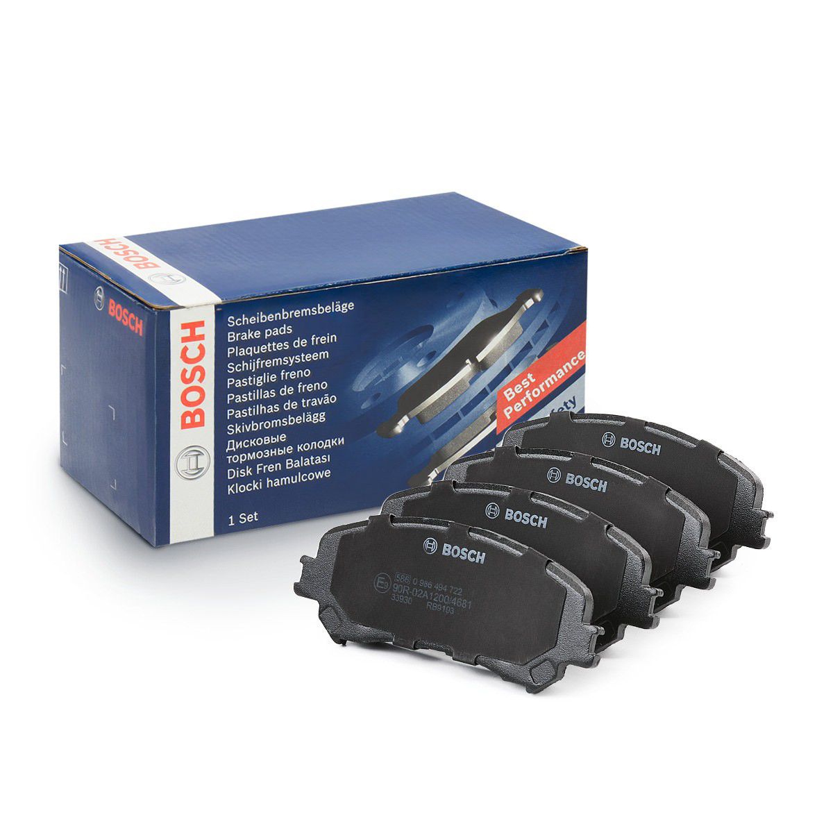 0986494722 Bosch Pastillas delanteras