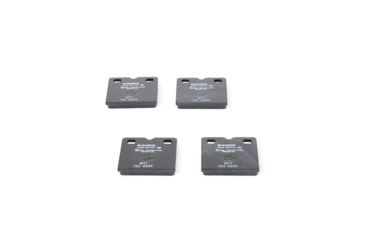 0986494775 Bosch Pastillas freno traseras
