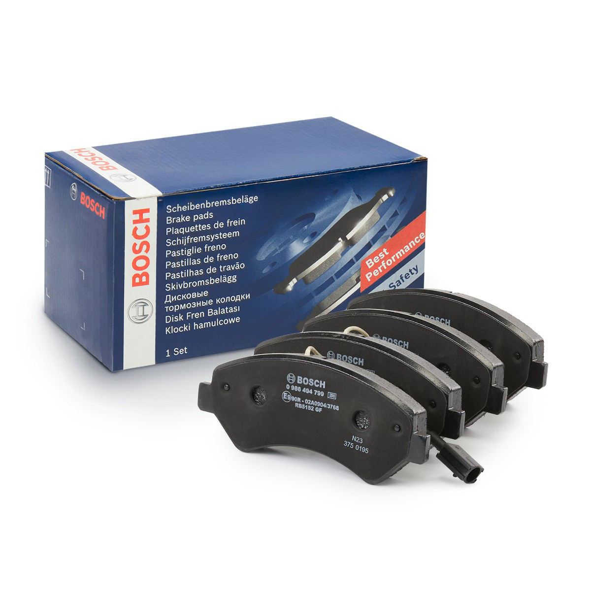 0986494799 Bosch Pastillas delanteras