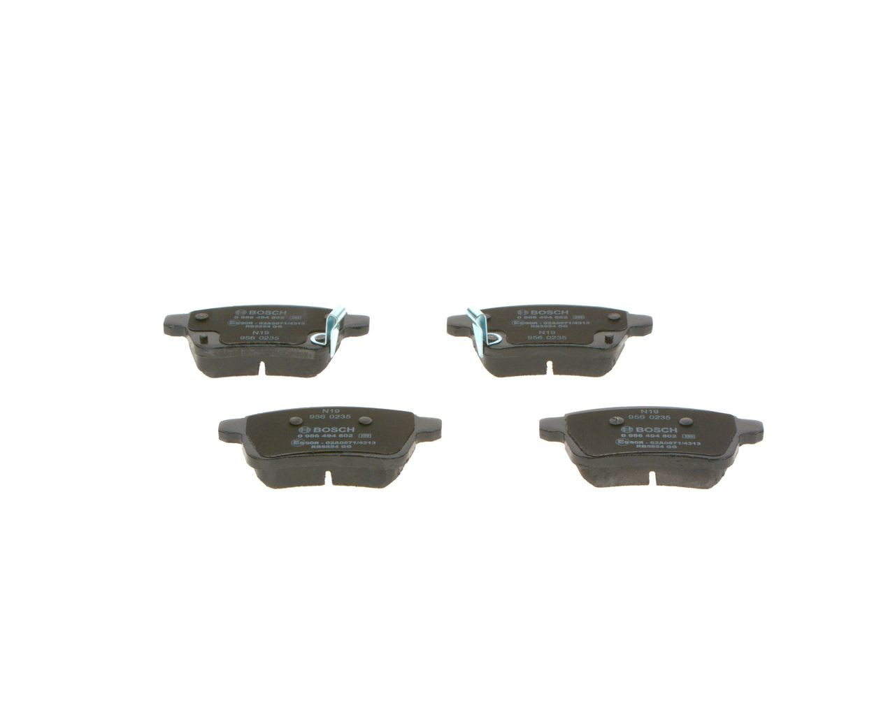 Pastillas de freno traseras 0986494802 Bosch