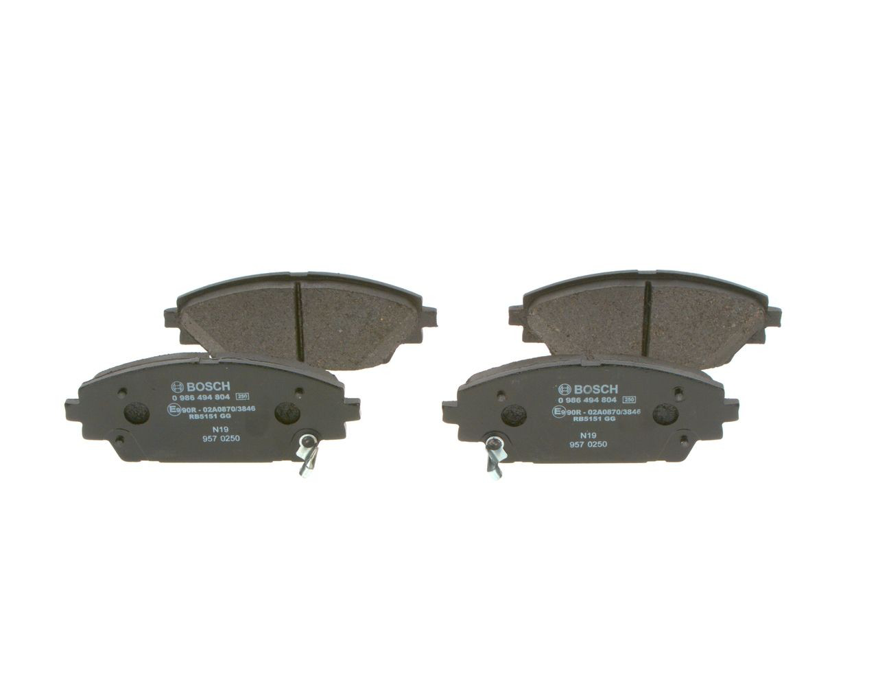 0986494804 Bosch Pastillas delanteras