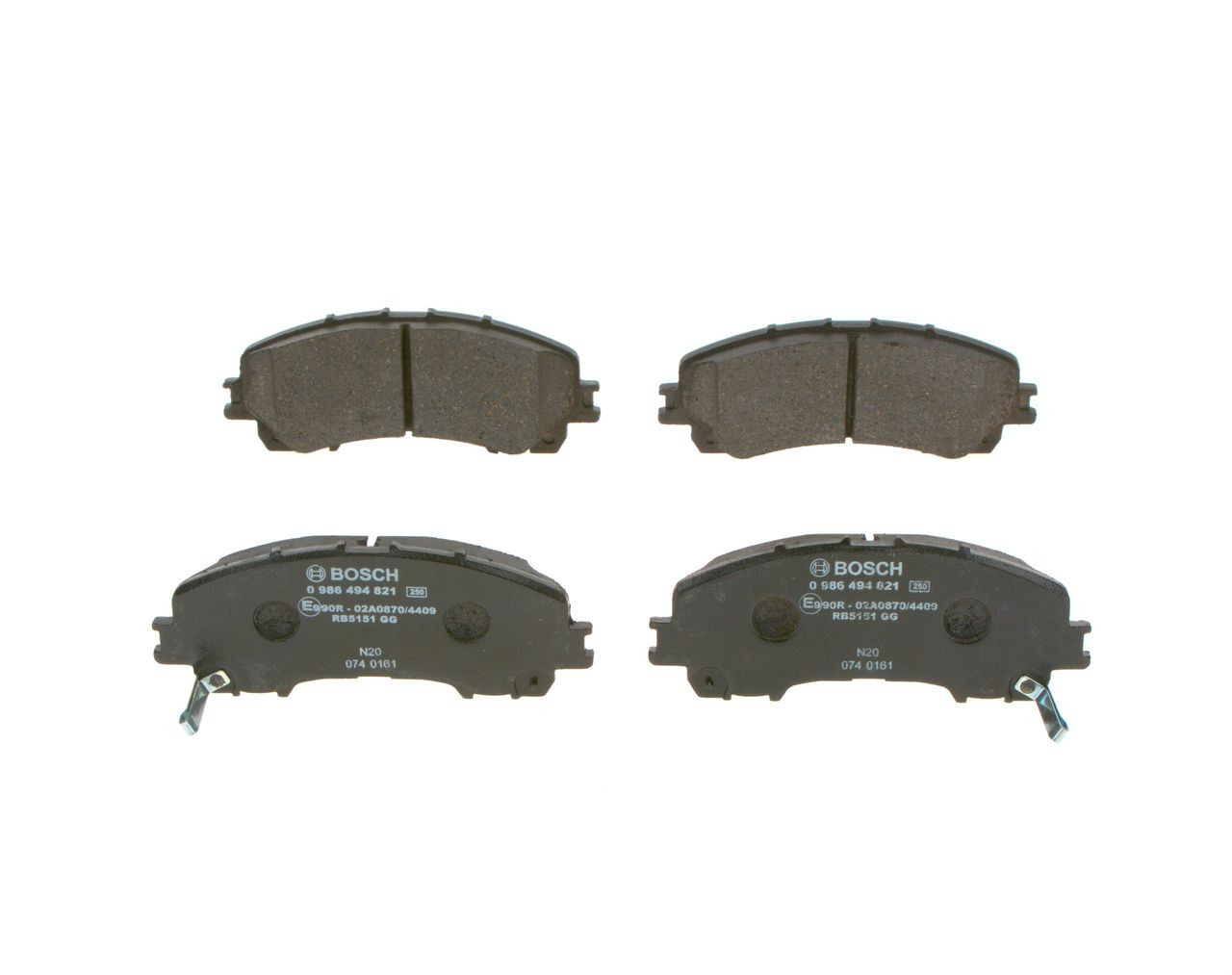 0986494821 Bosch Pastillas delanteras