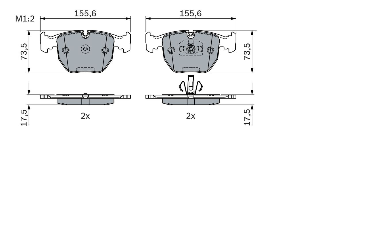 0986494918 Bosch Pastillas freno traseras