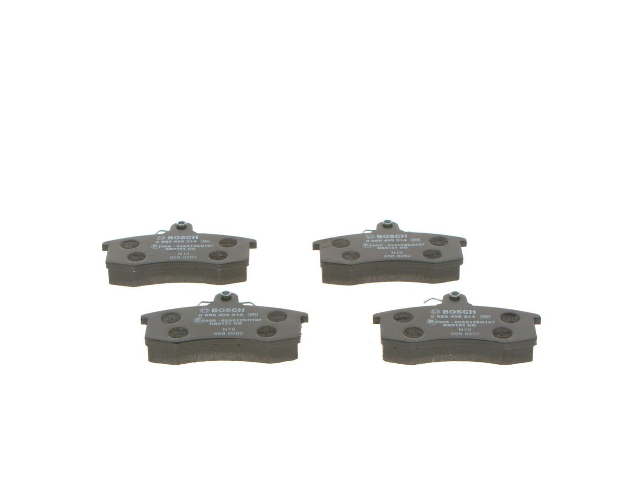 0986495214 Bosch Pastillas delanteras
