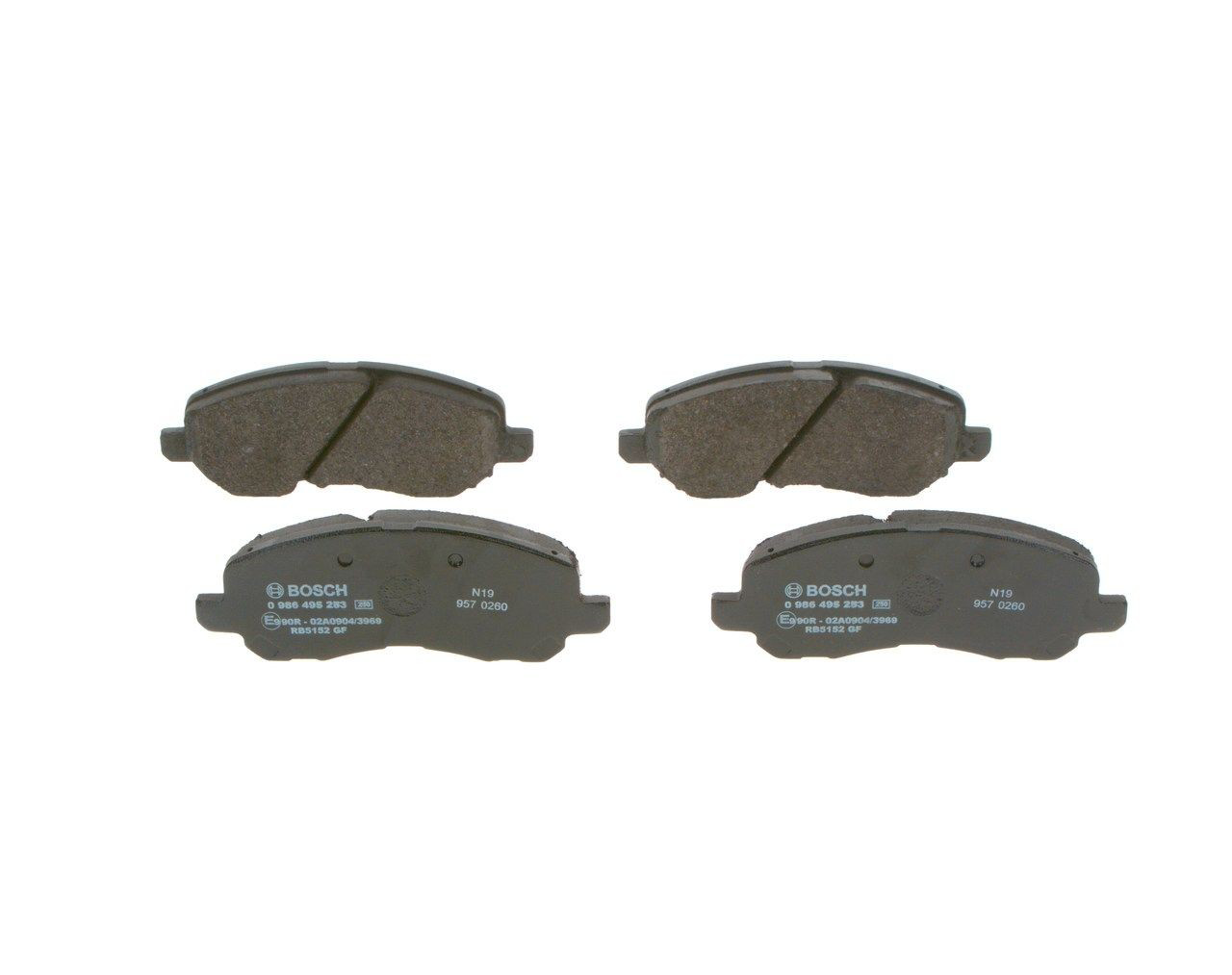 0986495253 Bosch Pastillas delanteras