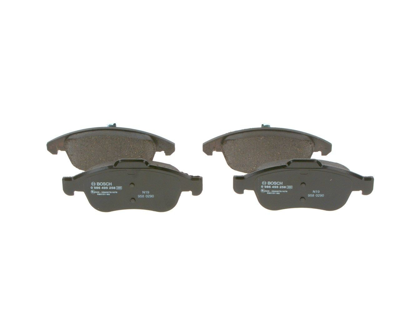 0986495258 Bosch Pastillas delanteras