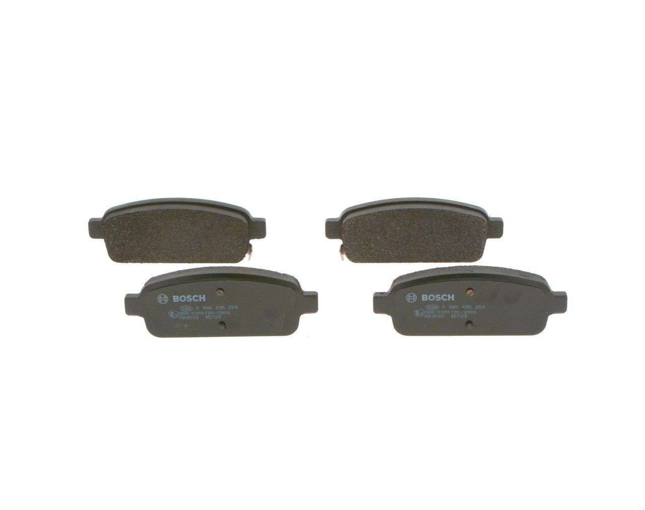 0986495259 Bosch Pastillas freno traseras