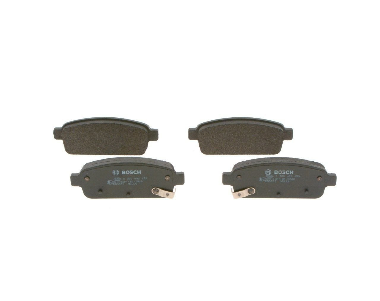 Pastillas de freno traseras 0986495259 Bosch