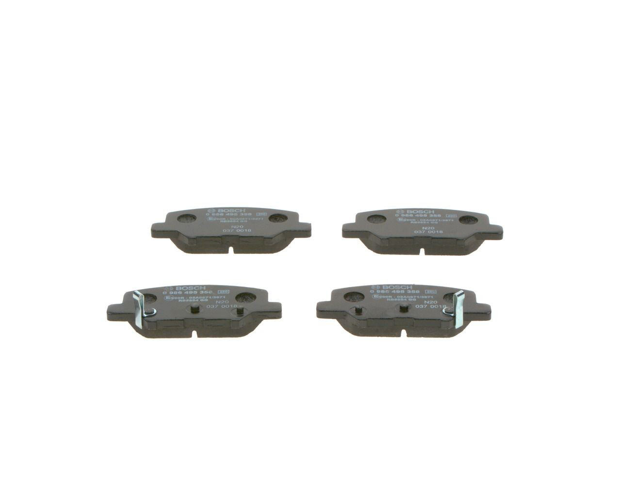 Pastillas de freno traseras 0986495358 Bosch