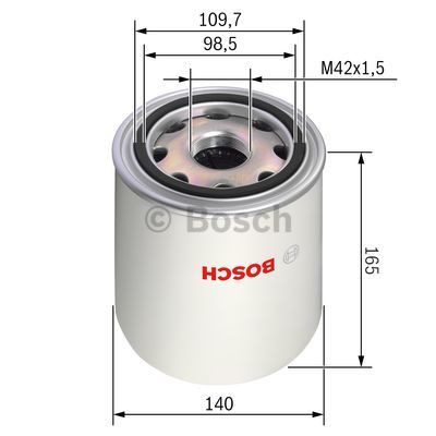 Filtro del desecador de aire (separador de agua y aceite) (camión) 0986628251 Bosch