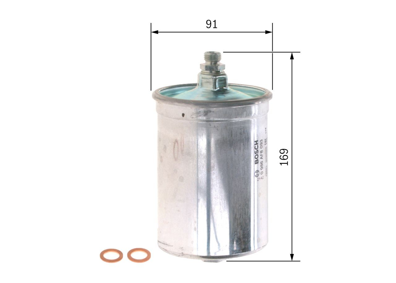 Filtro de combustible 0986AF8093 Bosch