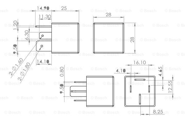 Relé eléctrico multifuncional 0986AH0082 Bosch
