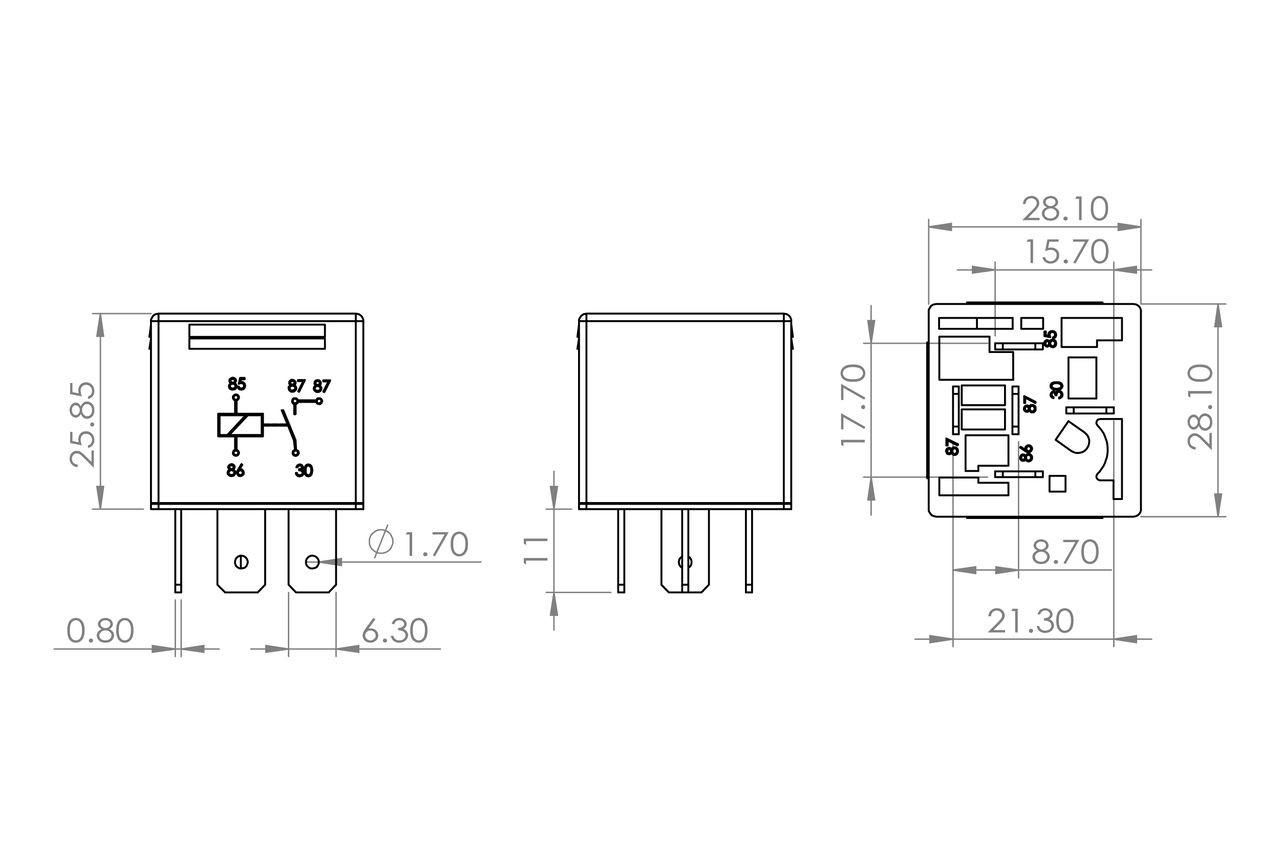 0986AH0251 Bosch Relé eléctrico multifuncional