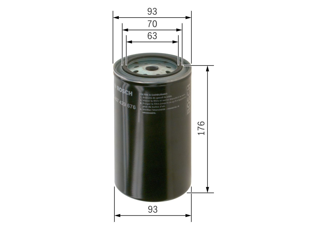Filtro de gasoil Bosch 1457429676