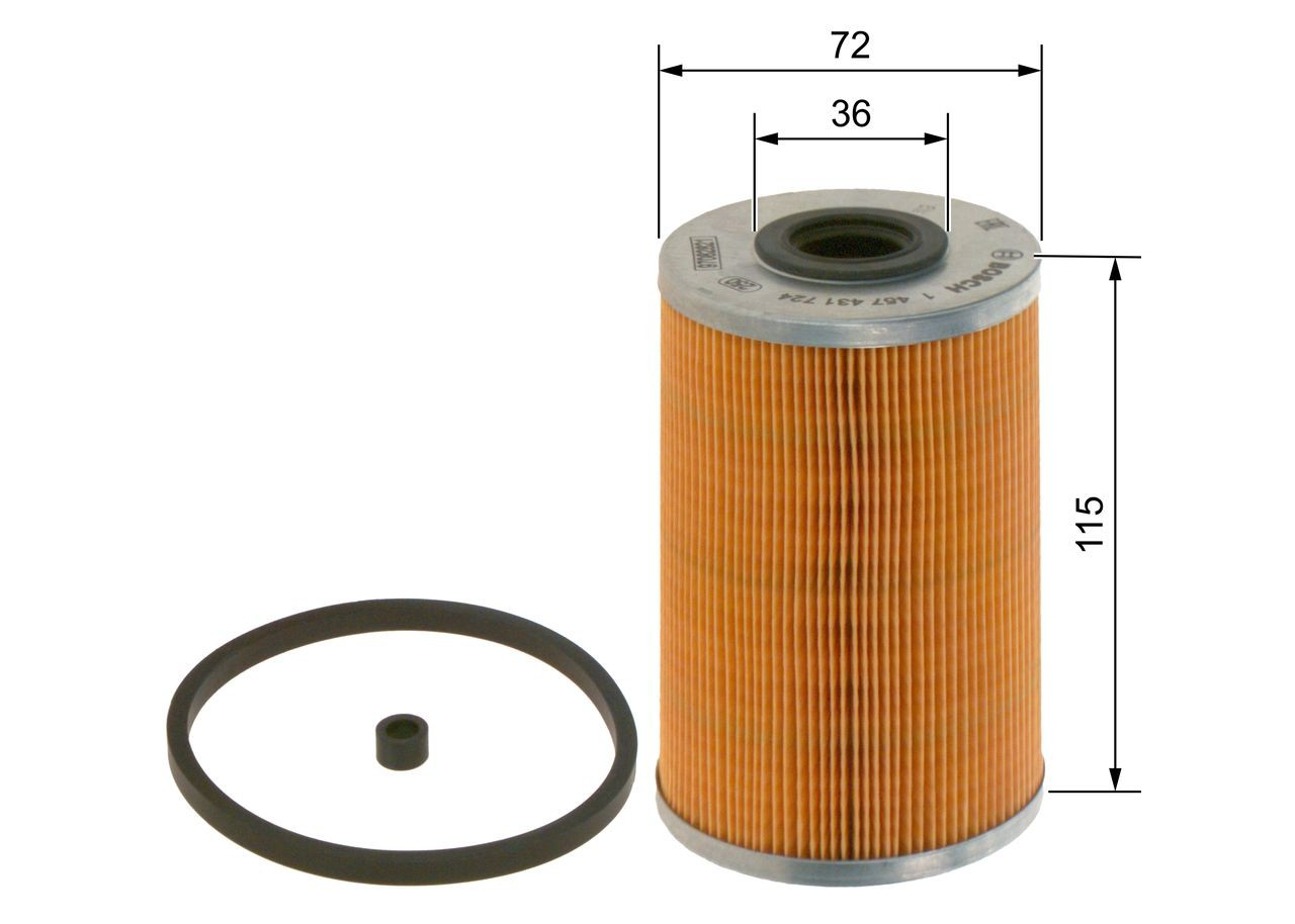 Filtro de combustible 1457431724 Bosch