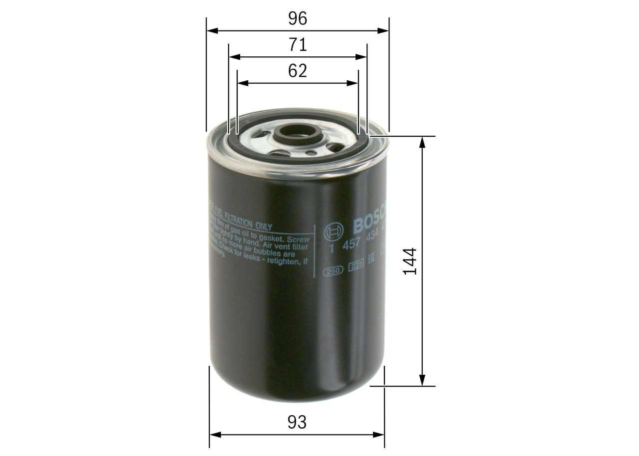 Filtro de gasoil Bosch 1457434421