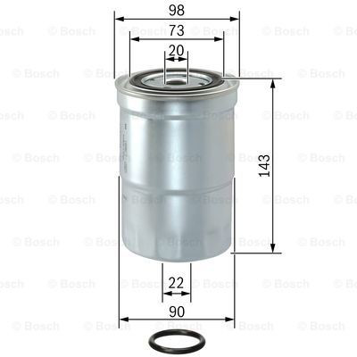 Filtro de combustible 1457434459 Bosch
