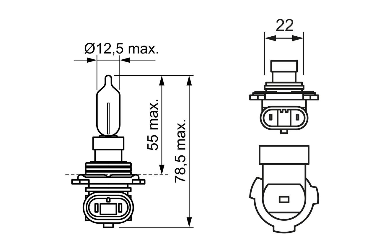 1987302026 Bosch Lámpara halógena