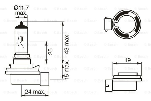 Lámpara halógena 1987302081 Bosch