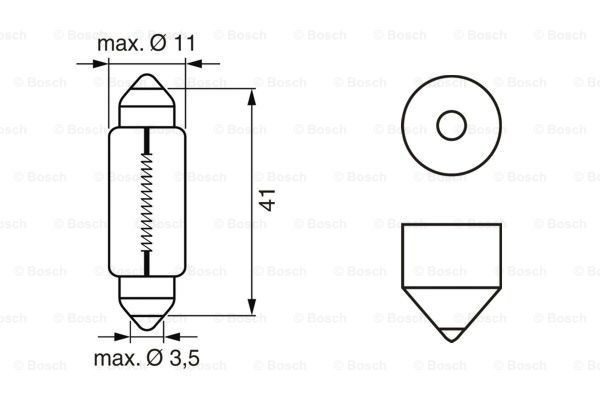 1987302210 Bosch Lámpara de luz interior de cabina