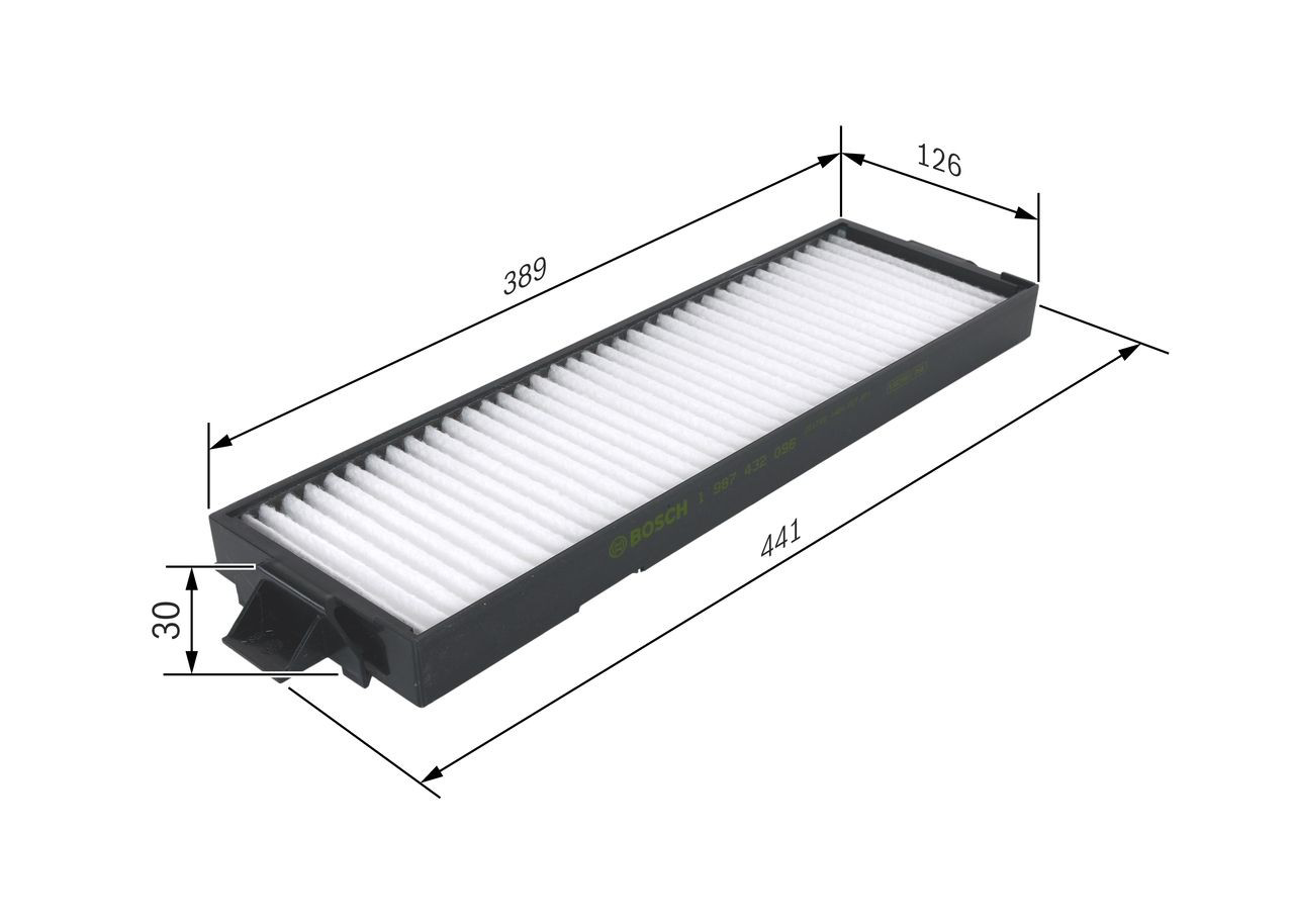 Filtro de habitáculo 1987432096 Bosch