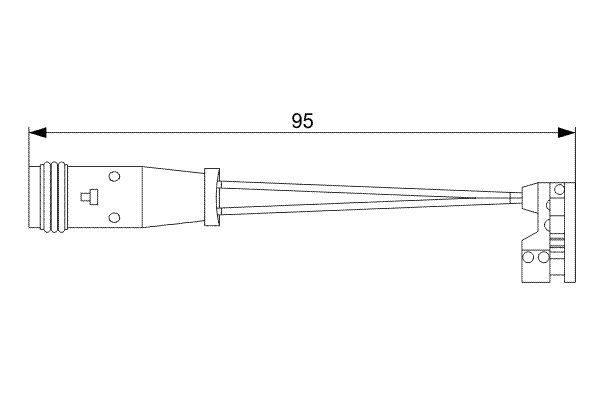 Comprar 1987473006 Bosch Sensor de desgaste de pastillas de freno delantero derecho