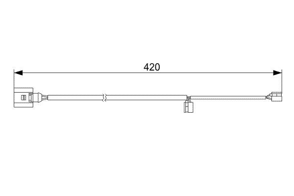 Sensor de desgaste de las pastillas de freno delanteras 1987473012 Bosch