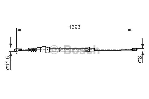 Comprar 1987477698 Bosch Cable de freno de mano trasero derecho/izquierdo