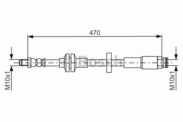Tubo flexible de frenos delantero para Alfa Romeo Giulietta  (940)
