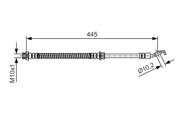 1987481723 Bosch Tubo de frenos delantero