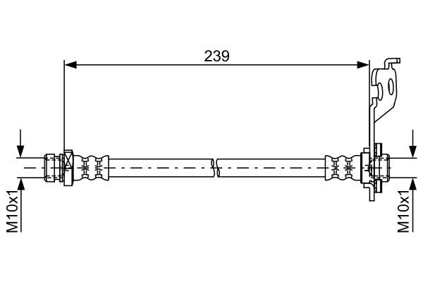 Latiguillo de freno trasero izquierdo 1987481761 Bosch