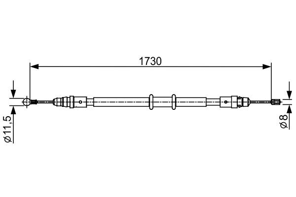 Comprar 1987482549 Bosch Cable de freno de mano trasero derecho/izquierdo