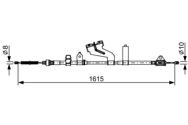Cable de freno de mano trasero izquierdo para Toyota Yaris P13