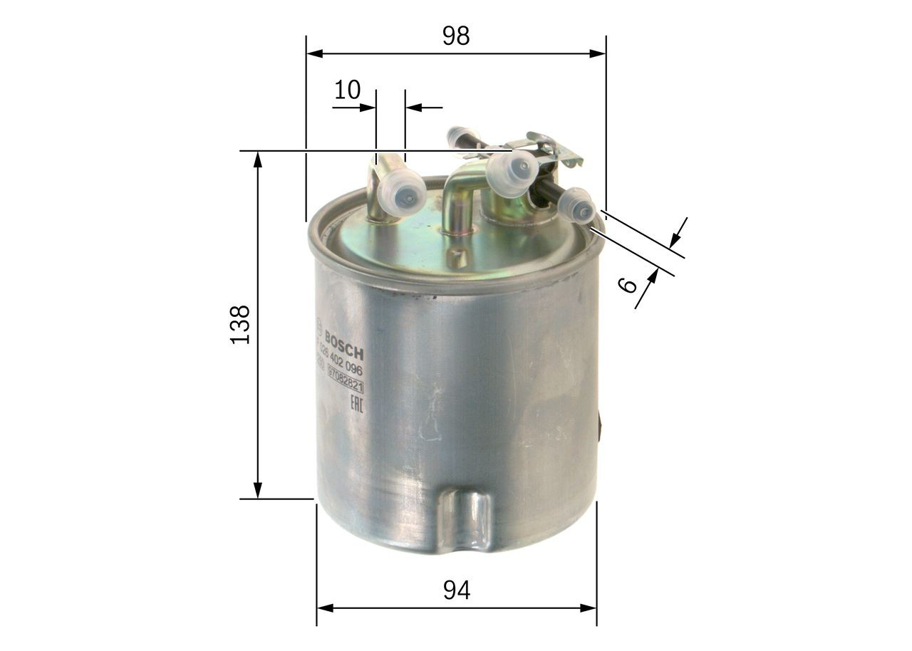 Filtro de combustible F026402096 Bosch