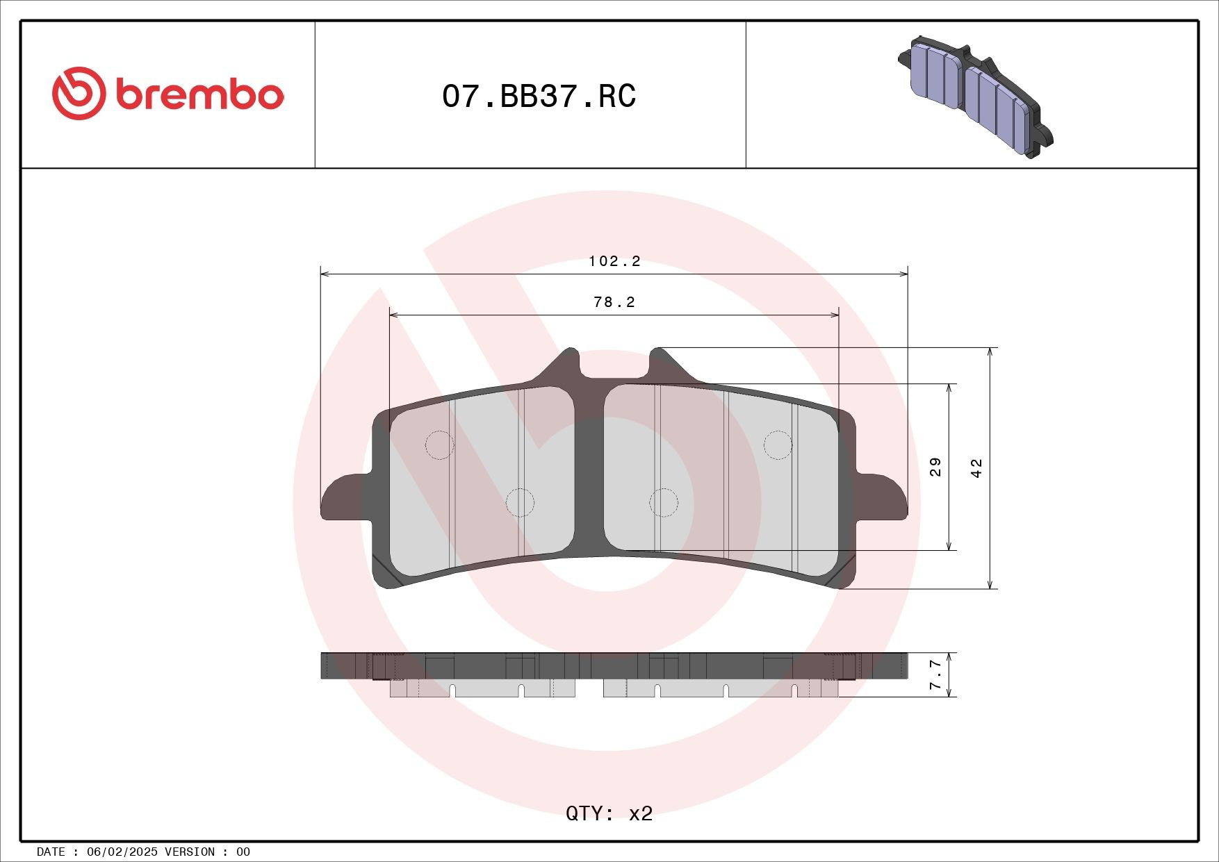 Pastillas freno delanteras Brembo 07BB37RC precio, desde 45,03 EUR