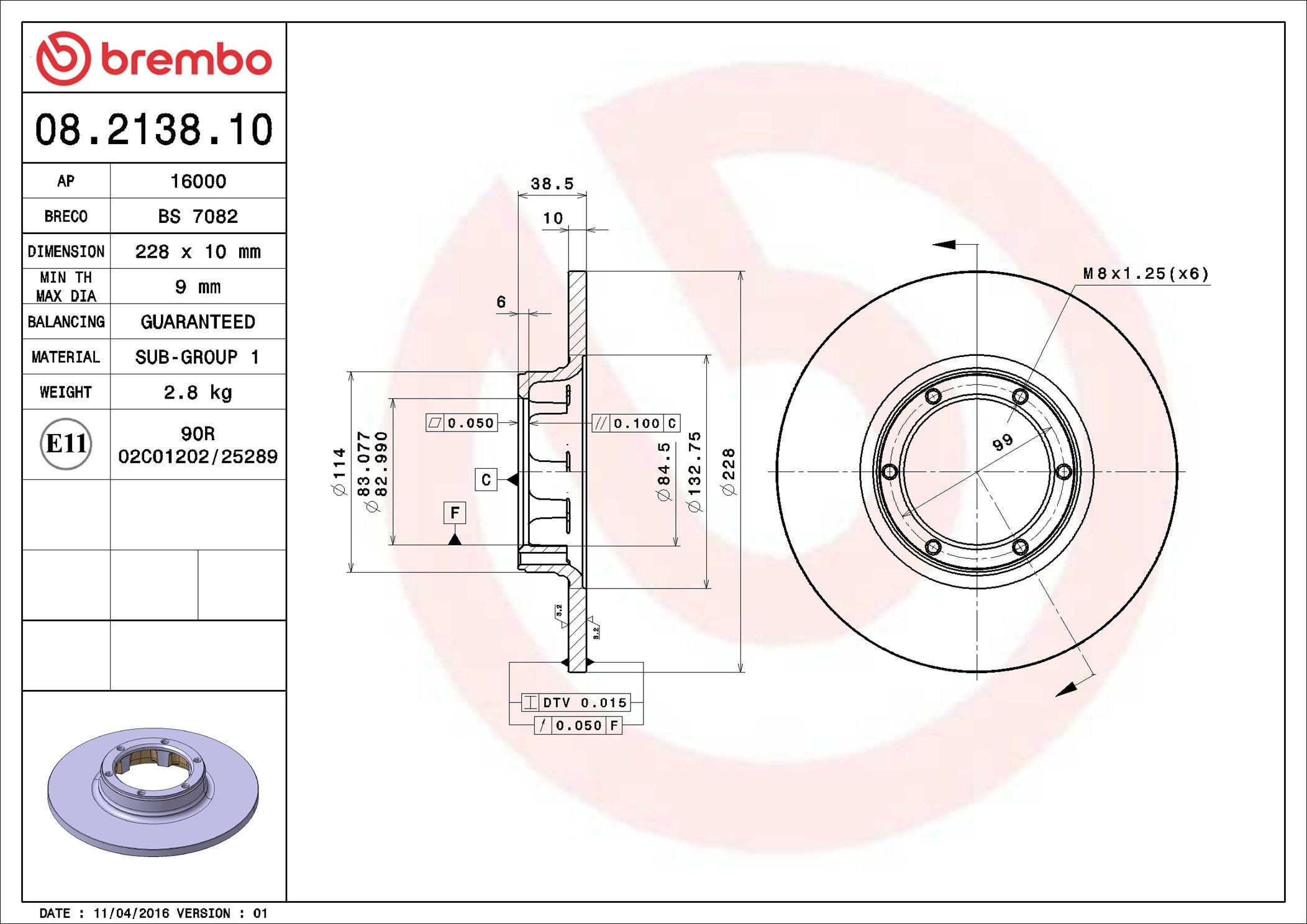 Frenos delanteros Brembo 08213810 precio, desde 19,58 EUR